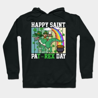 Happy Saint Pat-Rex Day Leprechaun With T-Rex Hoodie